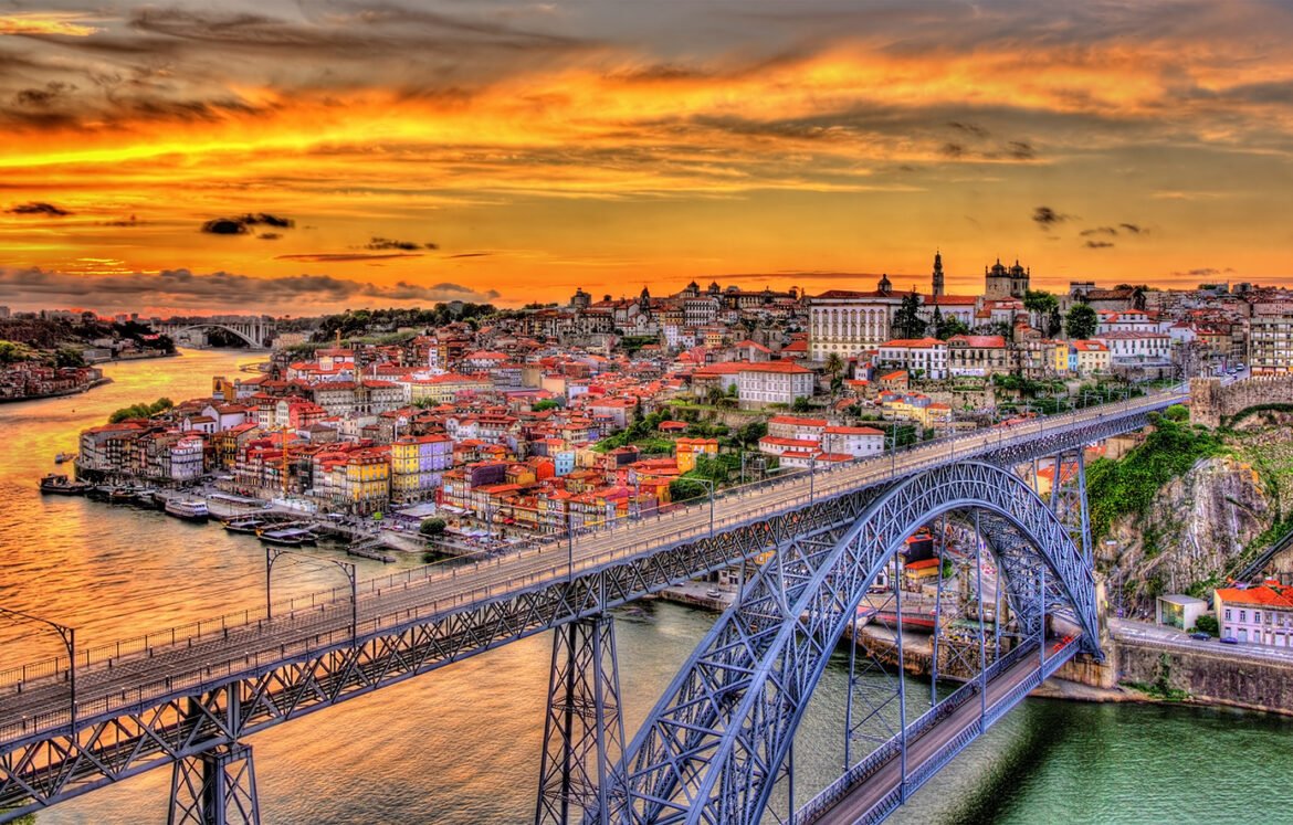 Porto with Dom Luis Bridge - Portugal Porto with Dom Luis Bridge - Portugal