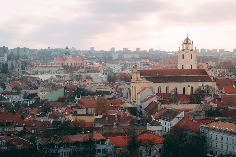 Litvanya’da Vilnius şehir manzarası